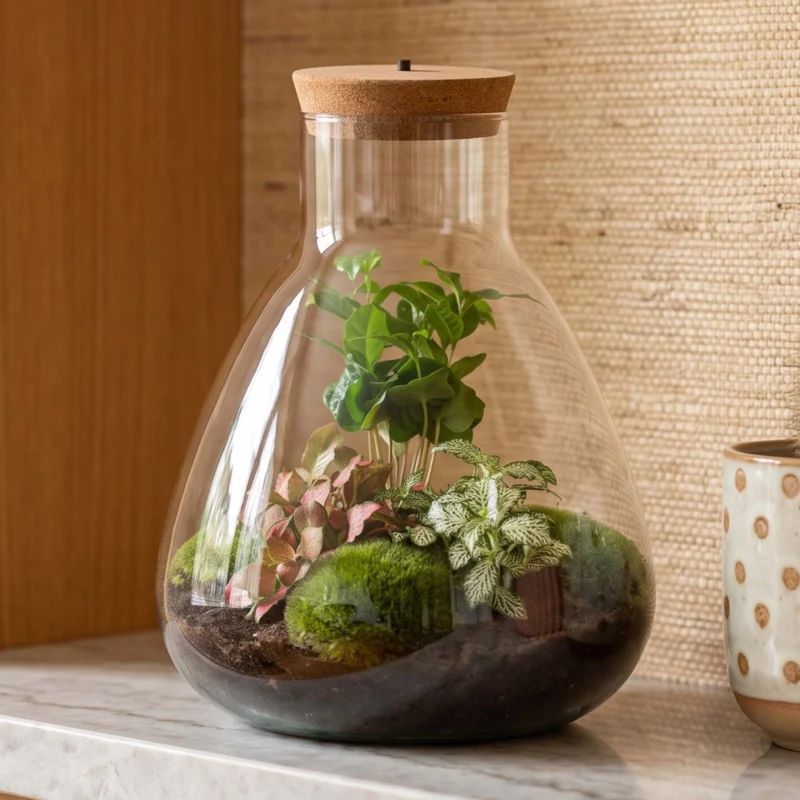 Sam Coffea - Terrarium with light - Bottle garden DIY kit - Ø 24.5 cm ↑ 30 cm