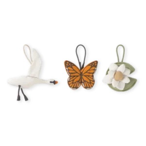 SET OF 3 RATTLE TOY HANGERS - SWAN