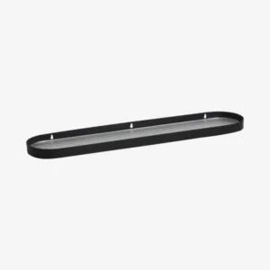 SOTRA hylde i rustfrit stål og glas - L60 cm - sort - nordal.dk
