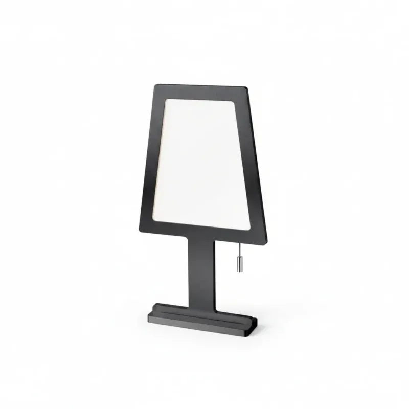 Stilisierte flache LED Tischlampe Steve Touchdimmer schwarz Tischlampe