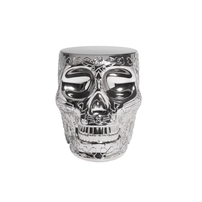 Stuhl & Beistelltisch MEXICO in Silber von Qeeboo