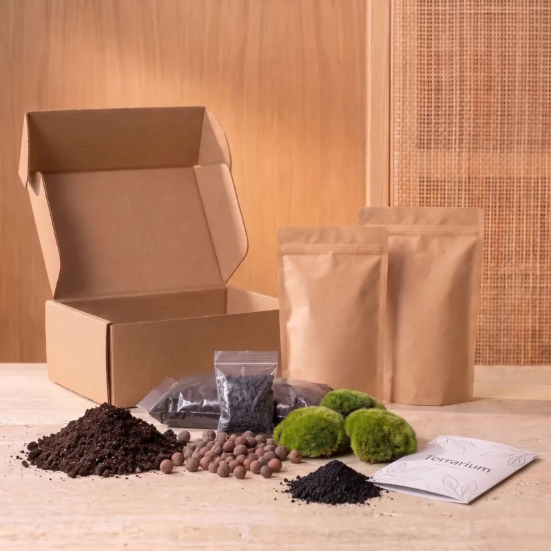 Terrarium Package – Refill & Starter Package – DIY Terrarium Kit – Size L/XL