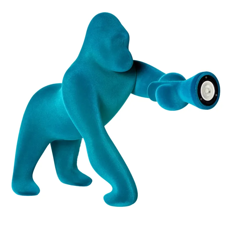 Leuchte KONG, Velvet, Blau, 56 x 35 x 58 cm von Qeeboo