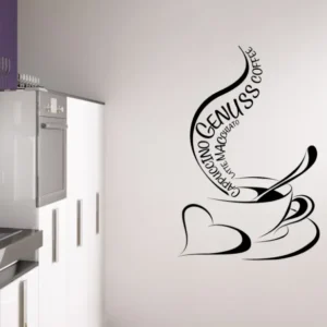 Wandtattoo Coffee Kaffeetasse Herz W925
