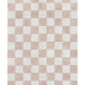 WASHABLE RUG KITCHEN TILES ROSE