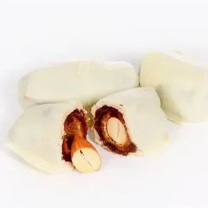White Chocolate Covered Dates with Almonds – 500g (17.64 oz) - Exporgin - Global Shopping Site
