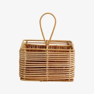 ZADAR fletkurv i rattan - 20x20 cm - natur - nordal.dk