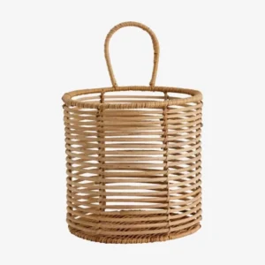 ZADAR fletkurv i rattan - ø18 cm - natur - nordal.dk